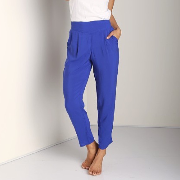 Free People Pants - Free People Easy Pleat Pull On Pants in Royal Blue